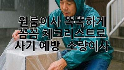 원룸이사 똑똑하게! 꼼꼼 체크리스트로 사기 예방 🔐 #소량이사